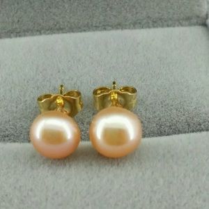 14K Gold South Sea Pearl Stud Earrings